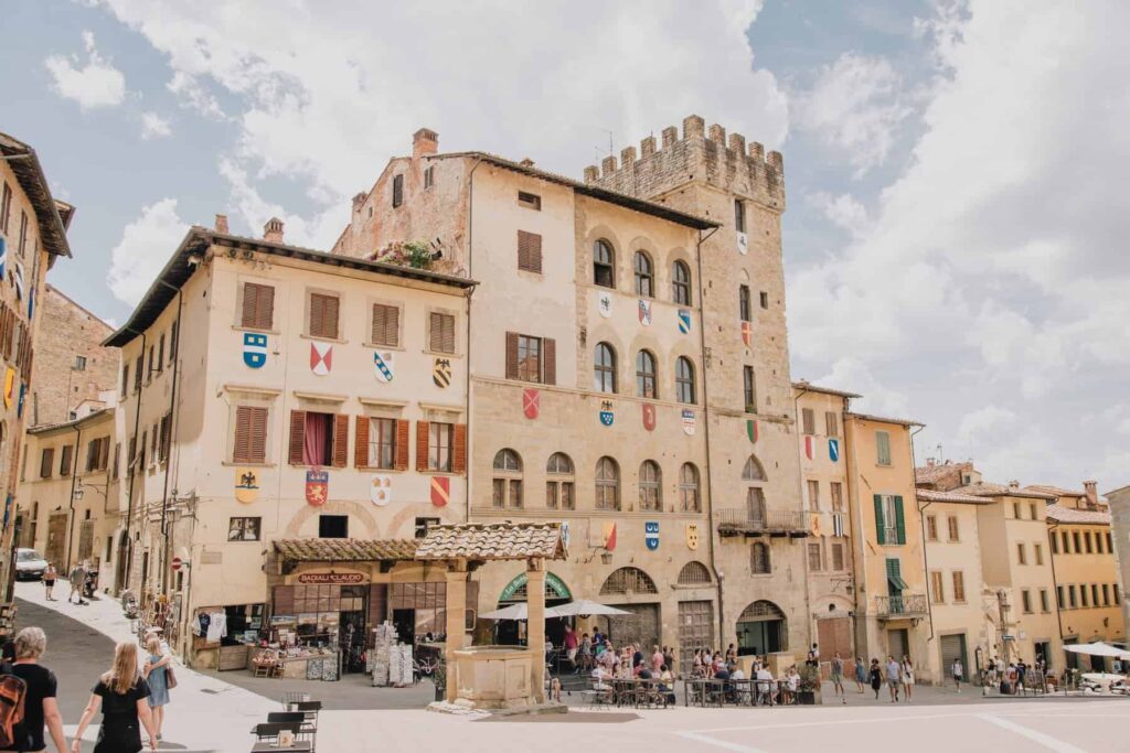 De middeleeuwse vestingstad Arezzo