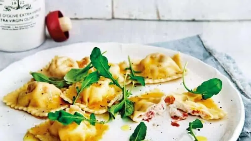 Ravioli met geitenkaas