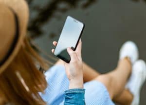 meisje smartphone