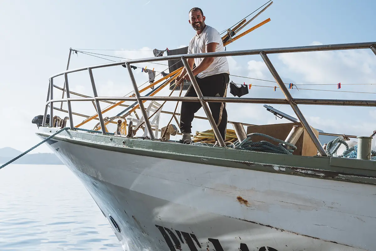 Elba op zee vissen