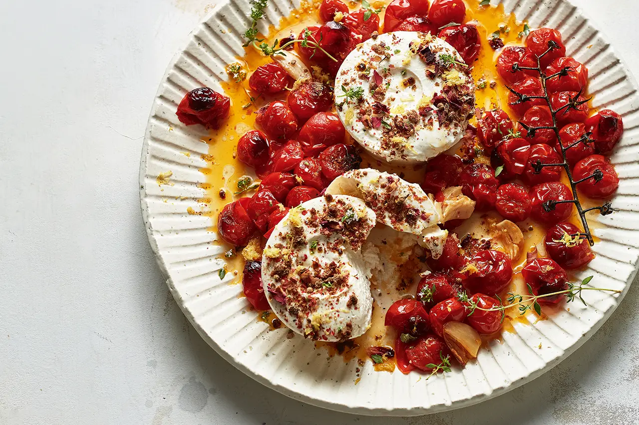 Geroosterde tomaten met ricotta