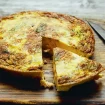 Frittata met kleine garnalen