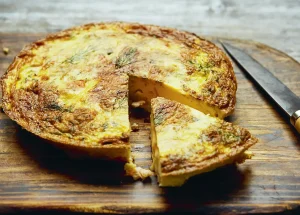 Frittata met kleine garnalen