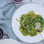 Pasta met basilicumpesto