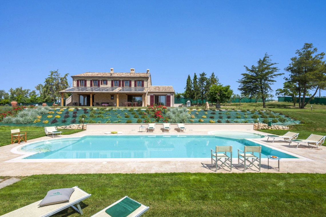 Vakantievilla tussen heuvels en zee in Le Marche