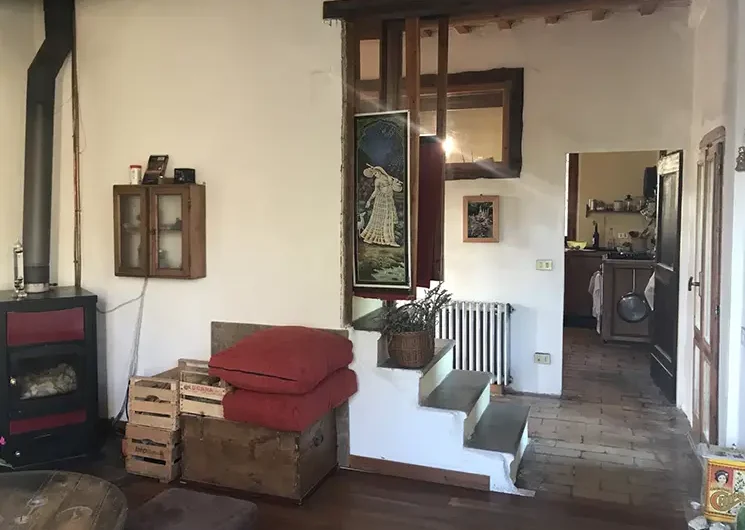 Huis kopen Le Marche woonkamer