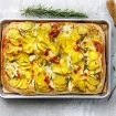 Aardappelpizza van de bakplaat