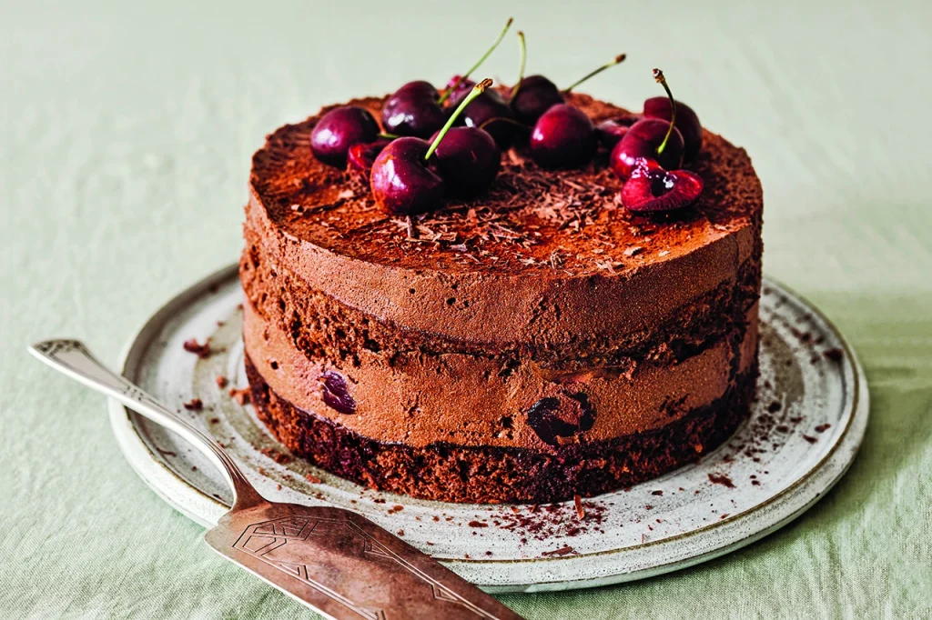 Chocoladetaart met kersen Bakboek