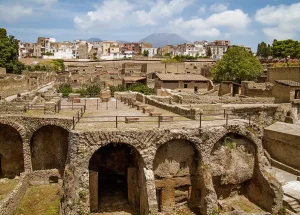 Herculaneum uitzicht berg Vesuvius