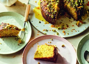 Polenta cake met pistache