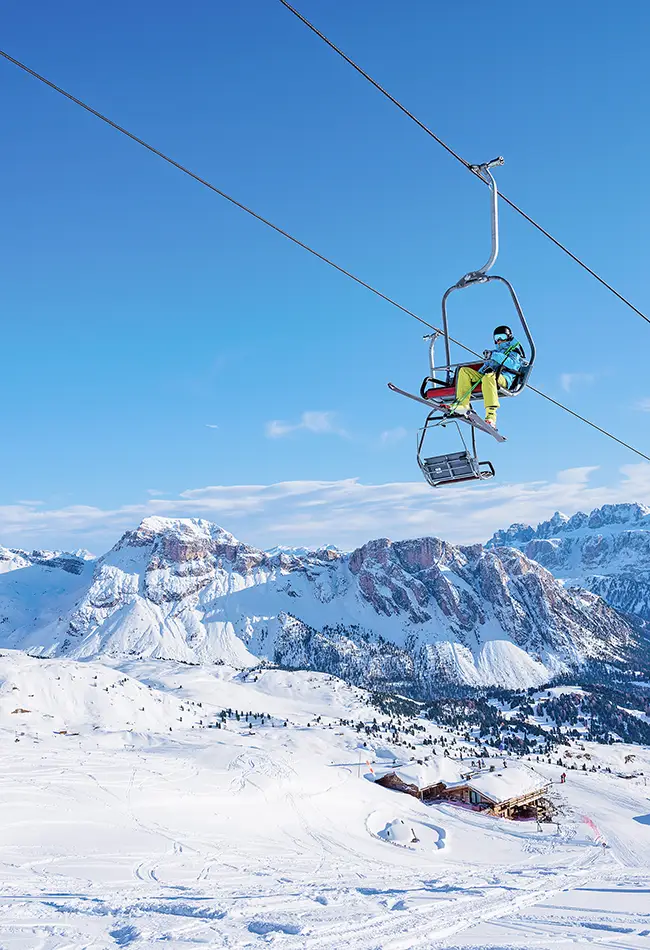 Val Gardena in de Skilift