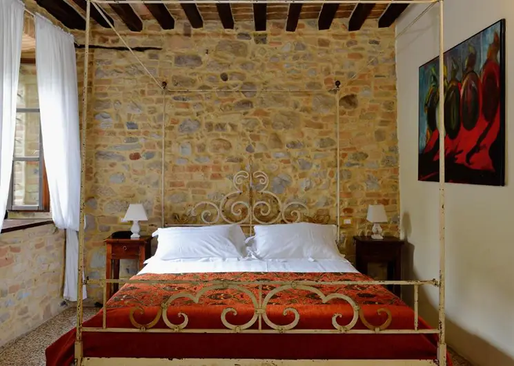 Castello Tabiano slaapkamer