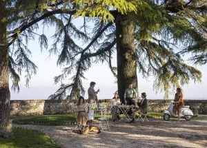 Castello Tabiano tuin en uitzicht