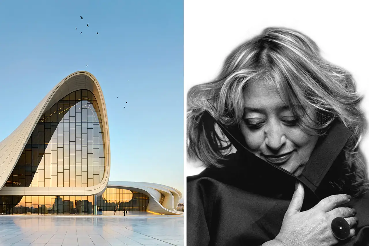 Architect Zaha Hadid en cultureel centrum Bakoe
