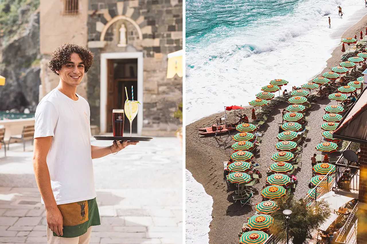 Cinque Terre Bar Vernazza strand Monterosso