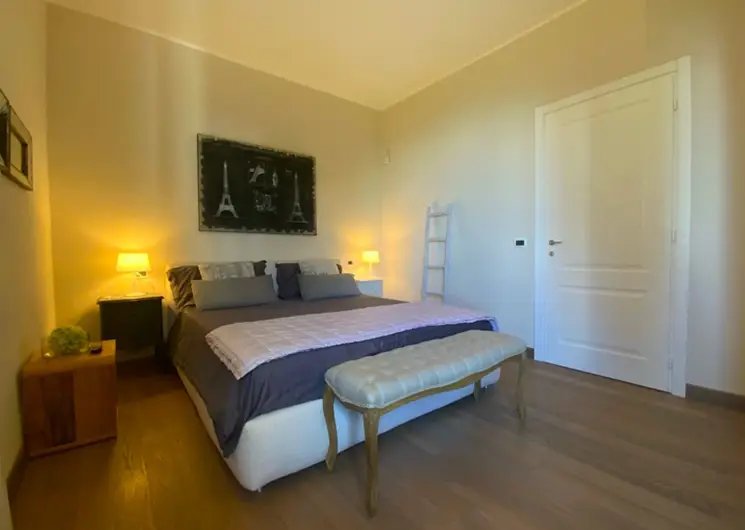 Appartement met uitzicht Lago Maggiore slaapkamer