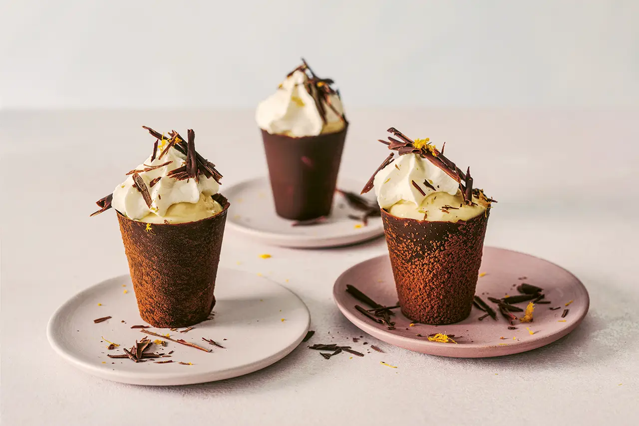 Chocoladekuipjes met mousse