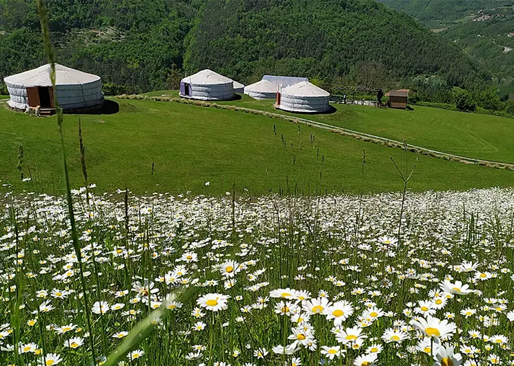 Landgoed in Piemonte met glamping te koop