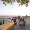 Castelfalfi Toscane terras en uitzicht