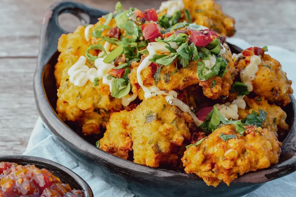 Polenta beignets met mais