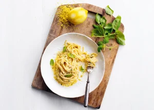 Spaghetti met citroenpesto