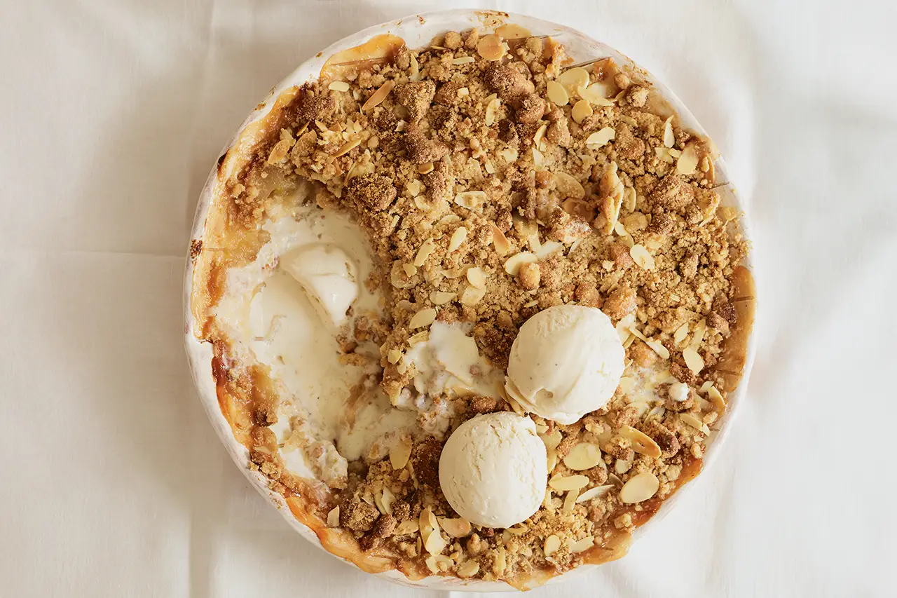Appelcrumble met amaretti