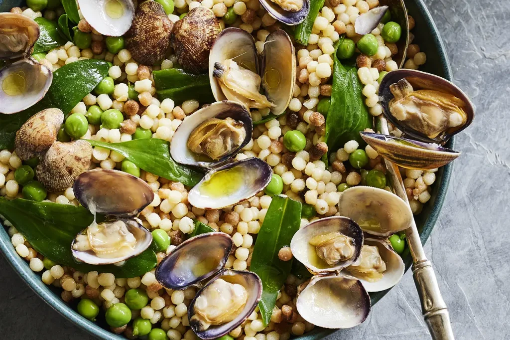 Fregola met venusschelpen