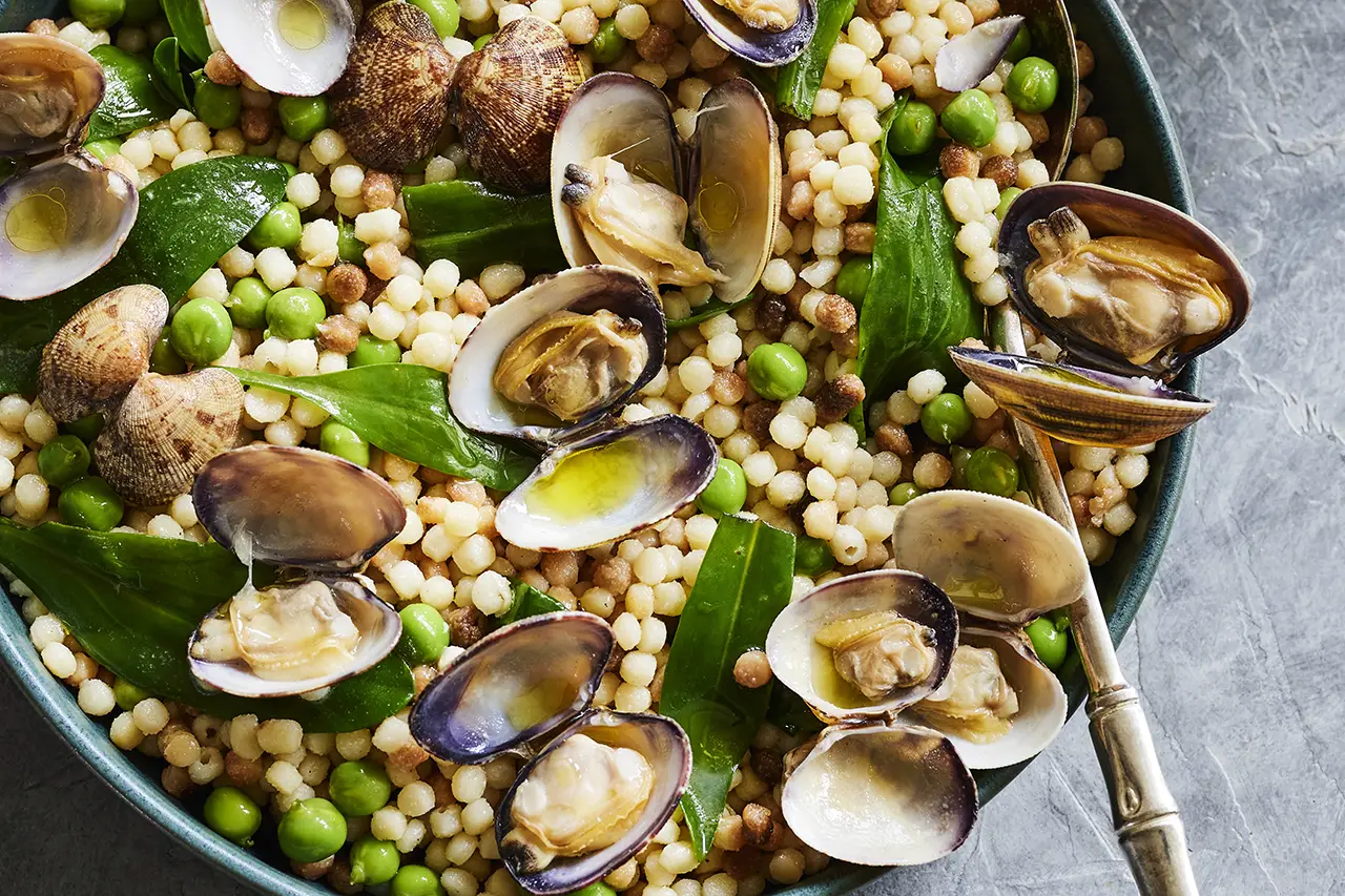Fregola met venusschelpen