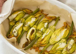Gevulde courgettebloemen