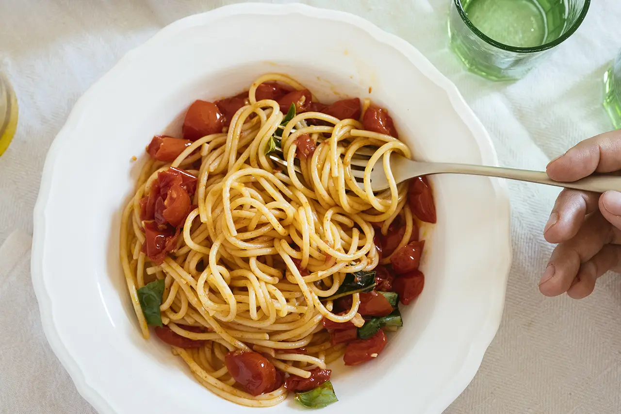 Spaghetti met tomaat
