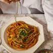 Pasta met gekaramelliseerde sjalotten